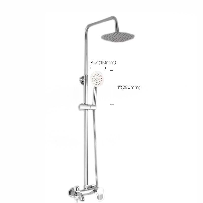 Lisslune | Modern adjustable swivel shower head metal shower fitting on the wall
