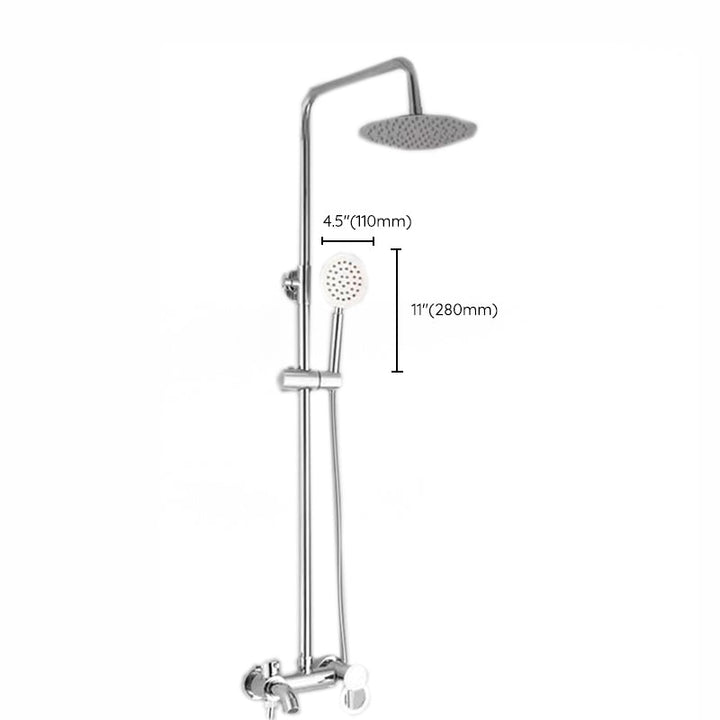 Lisslune | Modern adjustable swivel shower head metal shower fitting on the wall