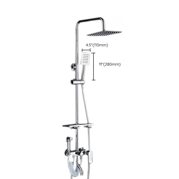Lisslune | Modern adjustable swivel shower head metal shower fixture on the wall