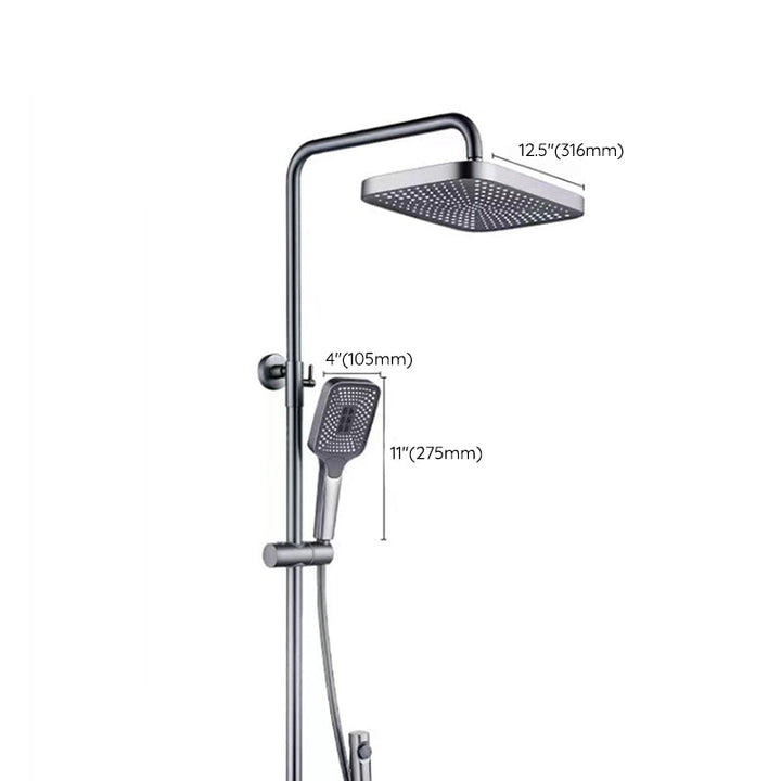 Lisslune | Modern adjustable swivel shower head metal shower fixture on the wall