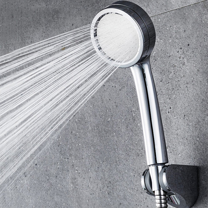 Lisslune | Modern handheld shower head 5 spray patterns chrome round wall mounted shower head