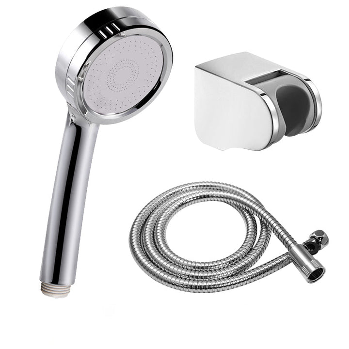Lisslune | Modern handheld shower head 5 spray patterns chrome round wall mounted shower head