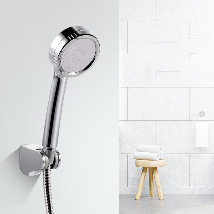 Lisslune | Modern handheld shower head 5 spray patterns chrome round wall mounted shower head