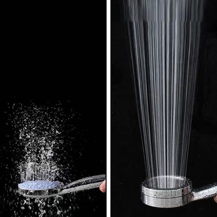 Lisslune | Modern handheld shower head 5 spray patterns chrome round wall mounted shower head
