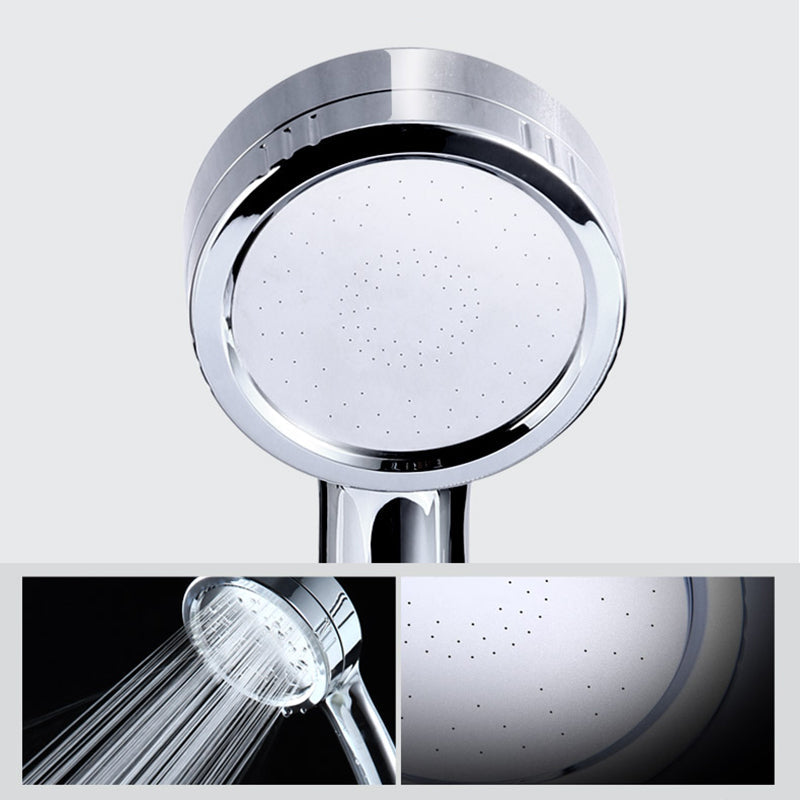 Lisslune | Modern handheld shower head 5 spray patterns chrome round wall mounted shower head