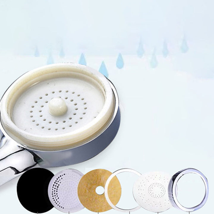 Lisslune | Modern handheld shower head 5 spray patterns chrome round wall mounted shower head