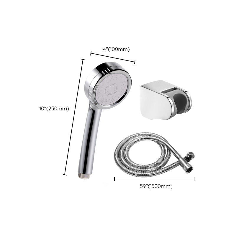 Lisslune | Modern handheld shower head 5 spray patterns chrome round wall mounted shower head