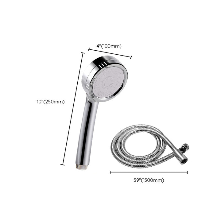 Lisslune | Modern handheld shower head 5 spray patterns chrome round wall mounted shower head