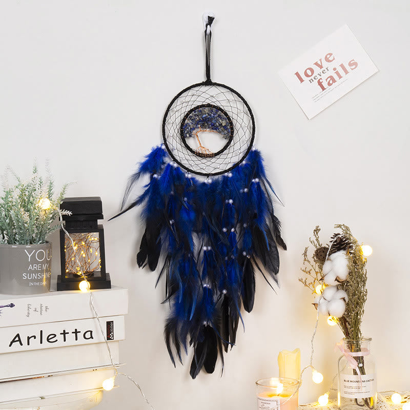 Lisslune | Frendorf Crystal Tree of Life Feather Glow Dreamcatcher