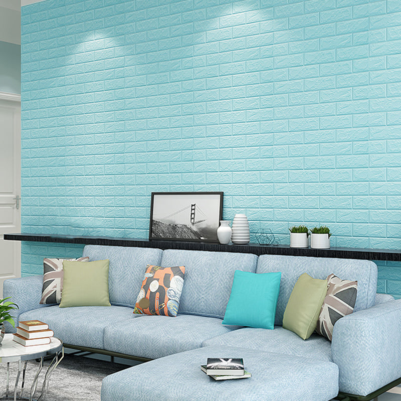 Lisslune | Waterproof Wall Panel Peel and Press 3D Synthetic Brick Living Room PVC Wall Covering (10-Pack)