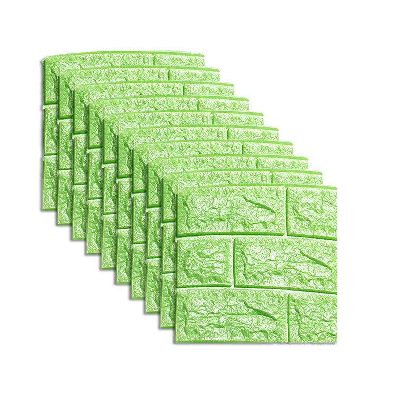 Lisslune | Waterproof Wall Panel Peel and Press 3D Synthetic Brick Living Room PVC Wall Covering (10-Pack)