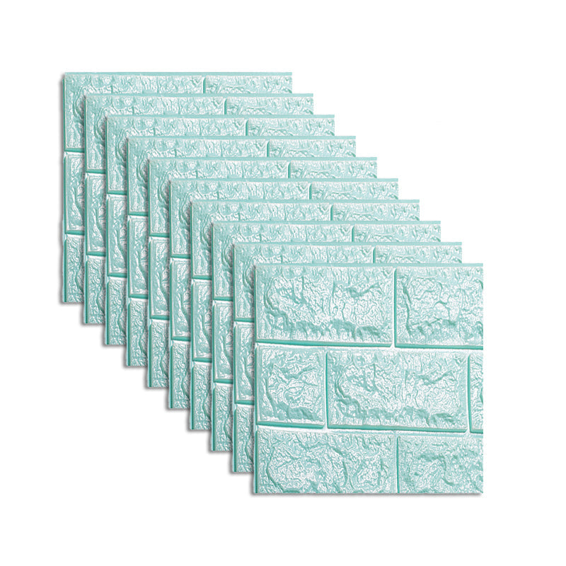 Lisslune | Waterproof Wall Panel Peel and Press 3D Synthetic Brick Living Room PVC Wall Covering (10-Pack)
