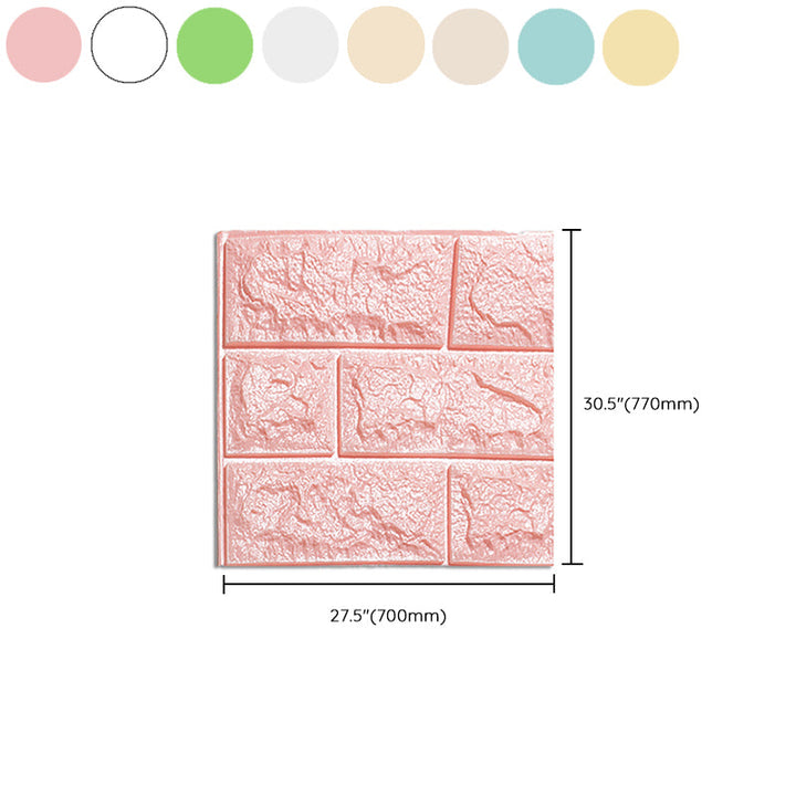 Lisslune | Waterproof Wall Panel Peel and Press 3D Synthetic Brick Living Room PVC Wall Covering (10-Pack)