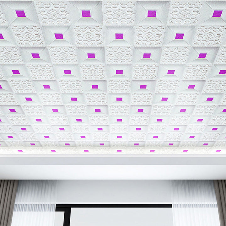 Lisslune | Wall Ceiling Glam Peel and Stick Waterproof Synthetic Brick Living Room Wall Panel (10-Pack)