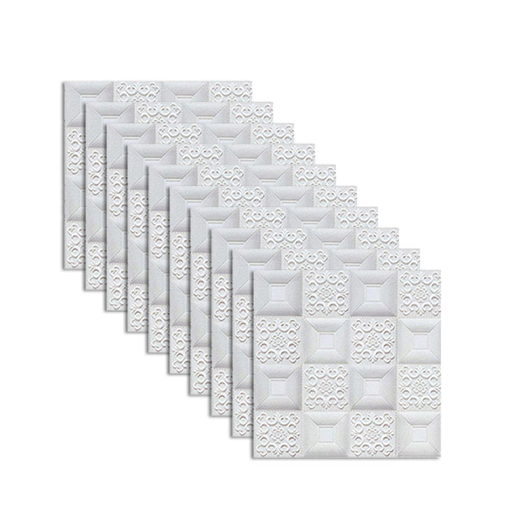 Lisslune | Wall Ceiling Glam Peel and Stick Waterproof Synthetic Brick Living Room Wall Panel (10-Pack)