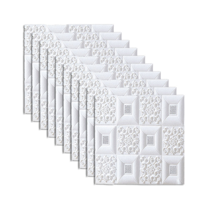 Lisslune | Wall Ceiling Glam Peel and Stick Waterproof Synthetic Brick Living Room Wall Panel (10-Pack)