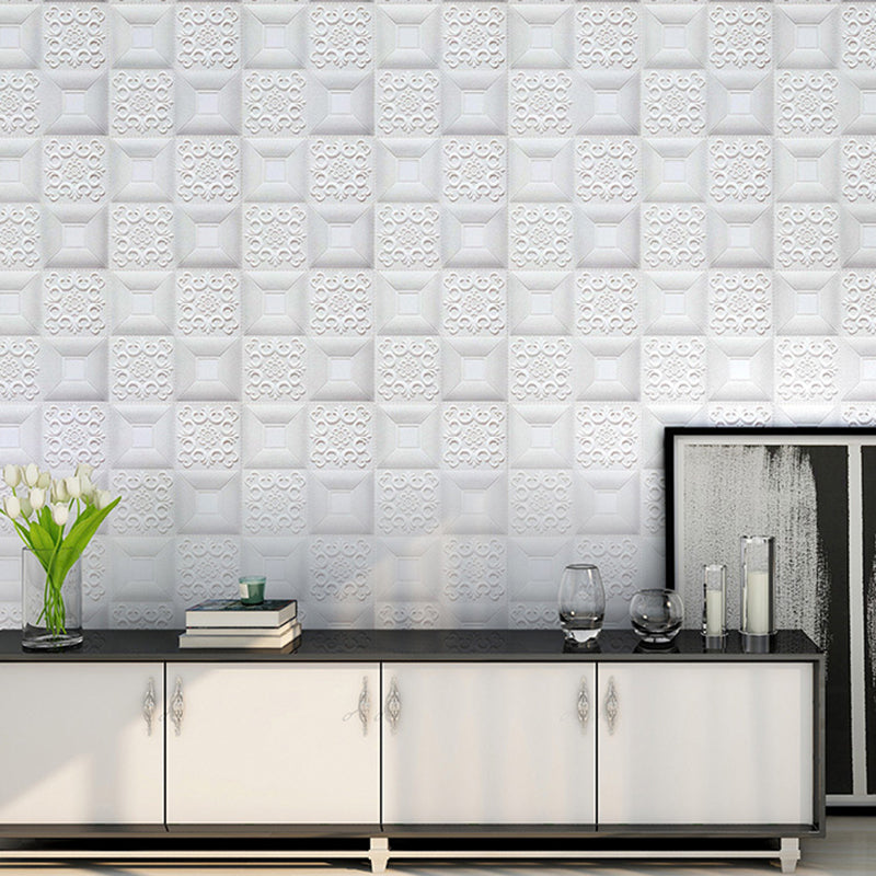Lisslune | Wall Ceiling Glam Peel and Stick Waterproof Synthetic Brick Living Room Wall Panel (10-Pack)