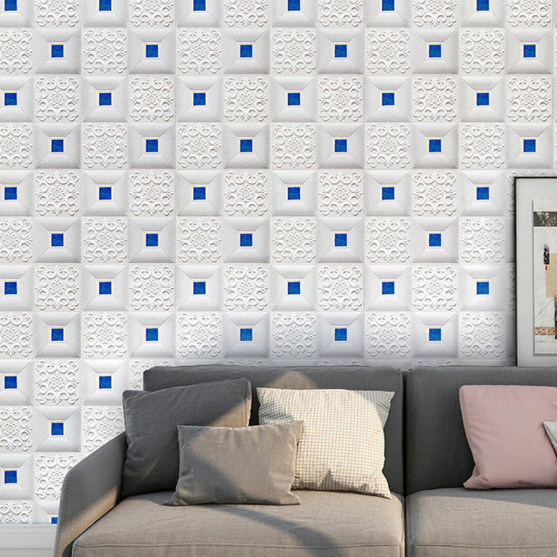 Lisslune | Wall Ceiling Glam Peel and Stick Waterproof Synthetic Brick Living Room Wall Panel (10-Pack)
