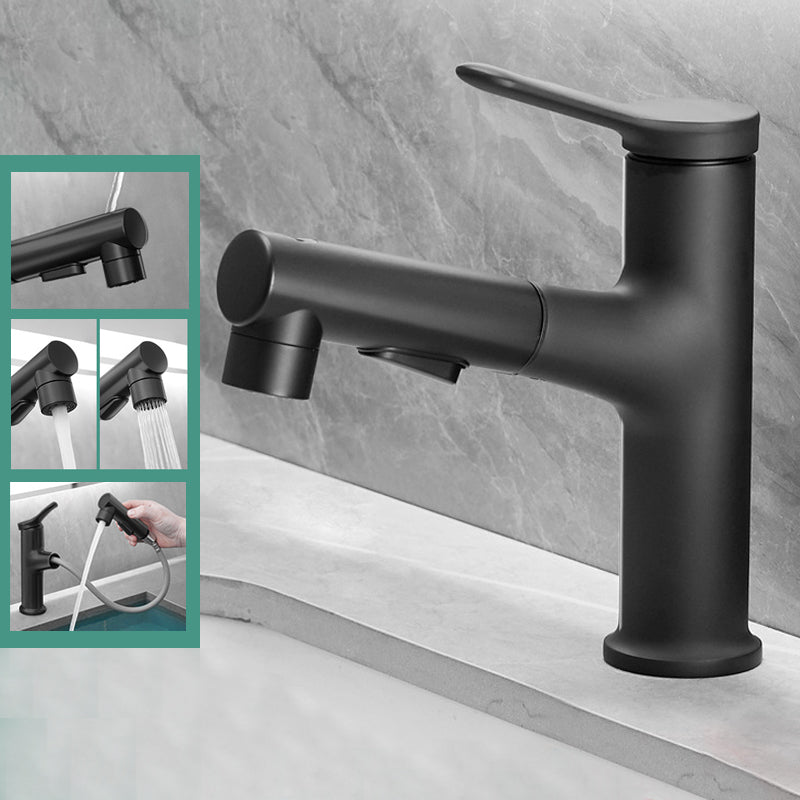 Lisslune | Contemporary Monochrome Sink Faucet Low Arc Centerset Sink Faucet for Bathroom