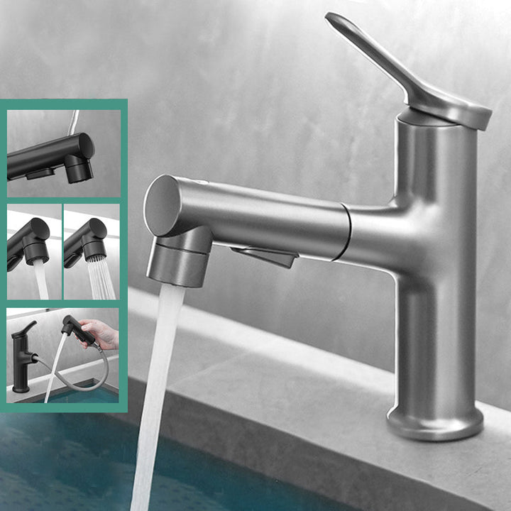 Lisslune | Contemporary Monochrome Sink Faucet Low Arc Centerset Sink Faucet for Bathroom