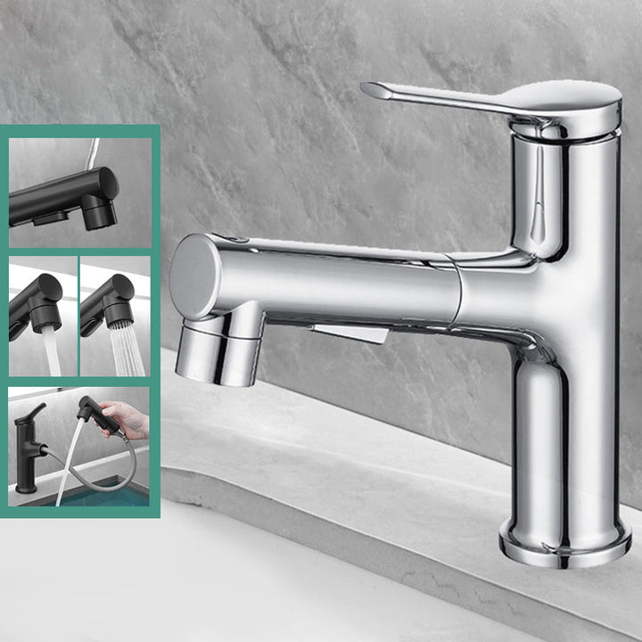 Lisslune | Contemporary Single Color Faucet Low Arc Centerset Sink Faucet for Bathroom