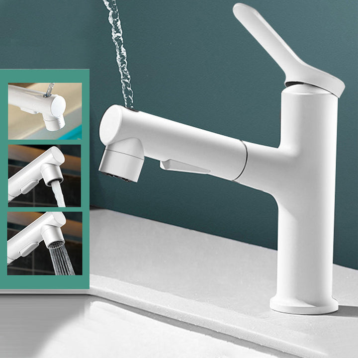Lisslune | Contemporary Monochrome Sink Faucet Low Arc Centerset Sink Faucet for Bathroom