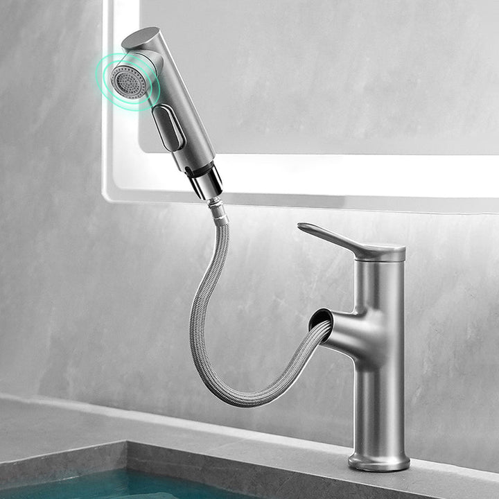 Lisslune | Contemporary Monochrome Sink Faucet Low Arc Centerset Sink Faucet for Bathroom