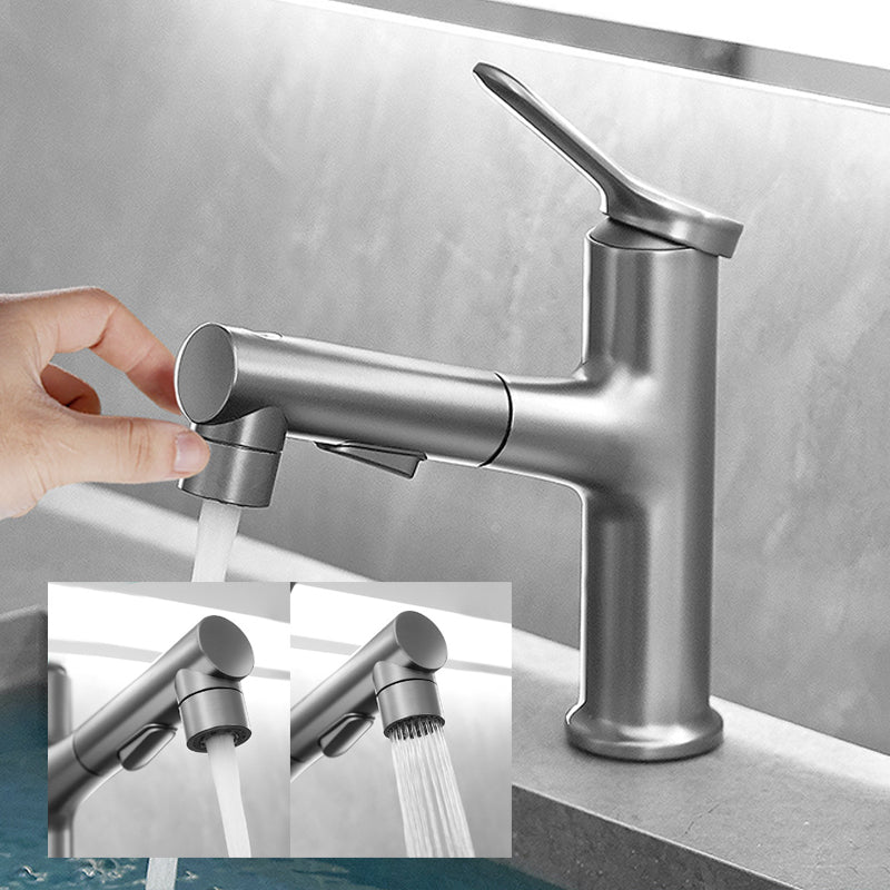 Lisslune | Contemporary Monochrome Sink Faucet Low Arc Centerset Sink Faucet for Bathroom