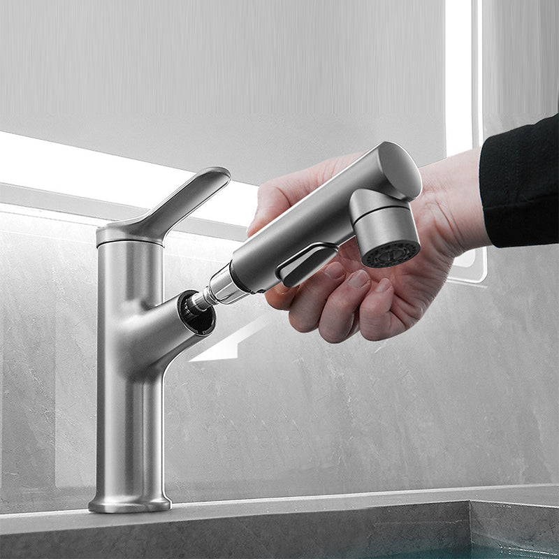 Lisslune | Contemporary Monochrome Sink Faucet Low Arc Centerset Sink Faucet for Bathroom