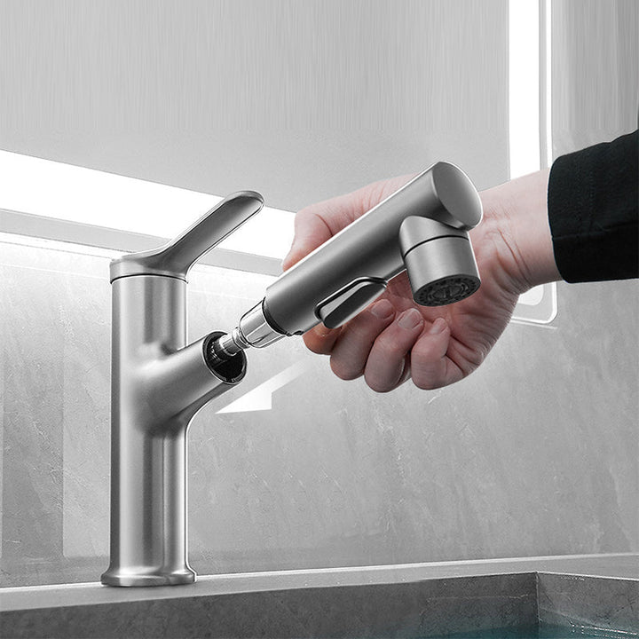 Lisslune | Contemporary Monochrome Sink Faucet Low Arc Centerset Sink Faucet for Bathroom