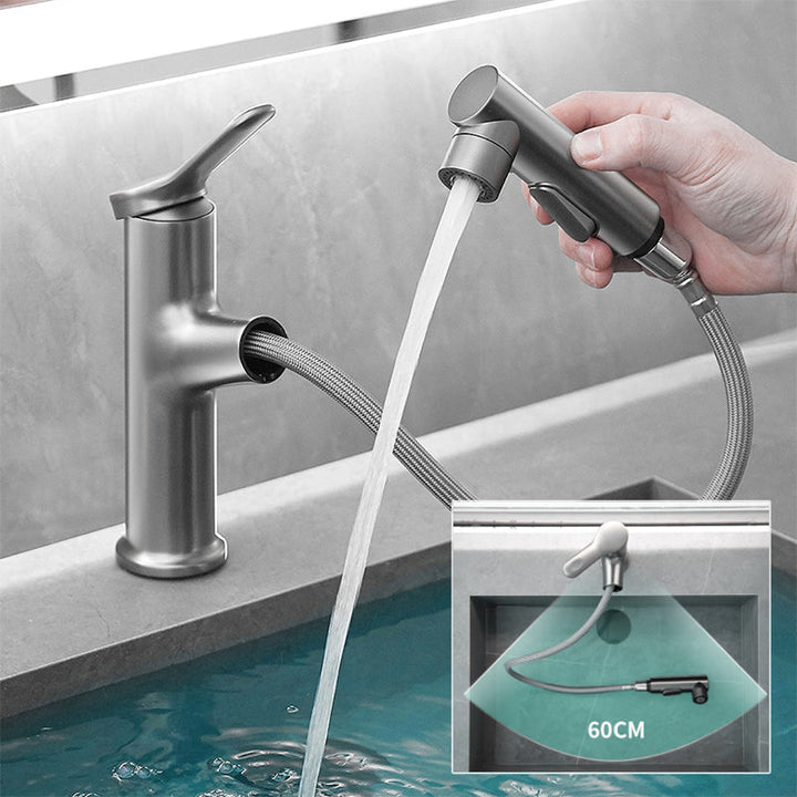Lisslune | Contemporary Monochrome Sink Faucet Low Arc Centerset Sink Faucet for Bathroom