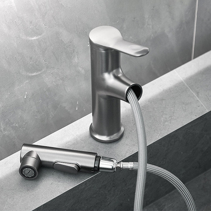 Lisslune | Contemporary Monochrome Sink Faucet Low Arc Centerset Sink Faucet for Bathroom