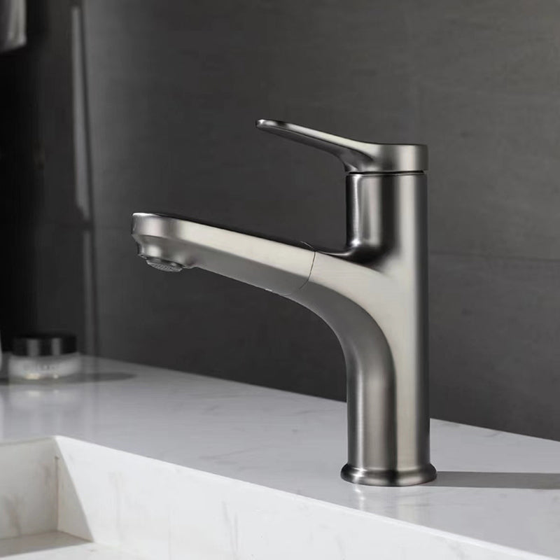 Lisslune | Modern Style Extendable Ship Faucet Copper Single Handle Basin Faucet for the Bathroom