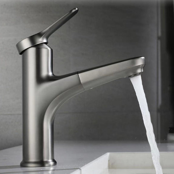 Lisslune | Modern Style Extendable Ship Faucet Copper Single Handle Basin Faucet for the Bathroom