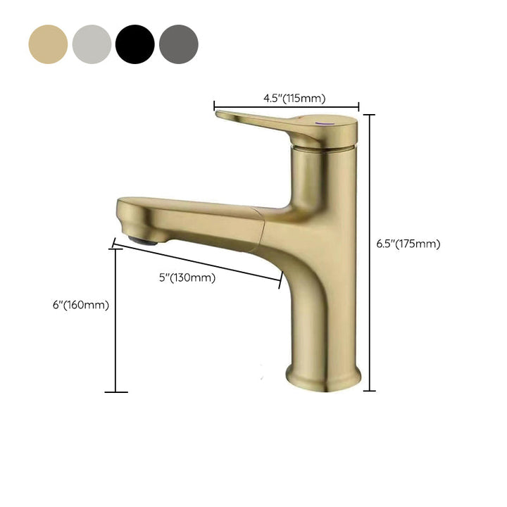 Lisslune | Modern Style Extendable Ship Faucet Copper Single Handle Basin Faucet for the Bathroom