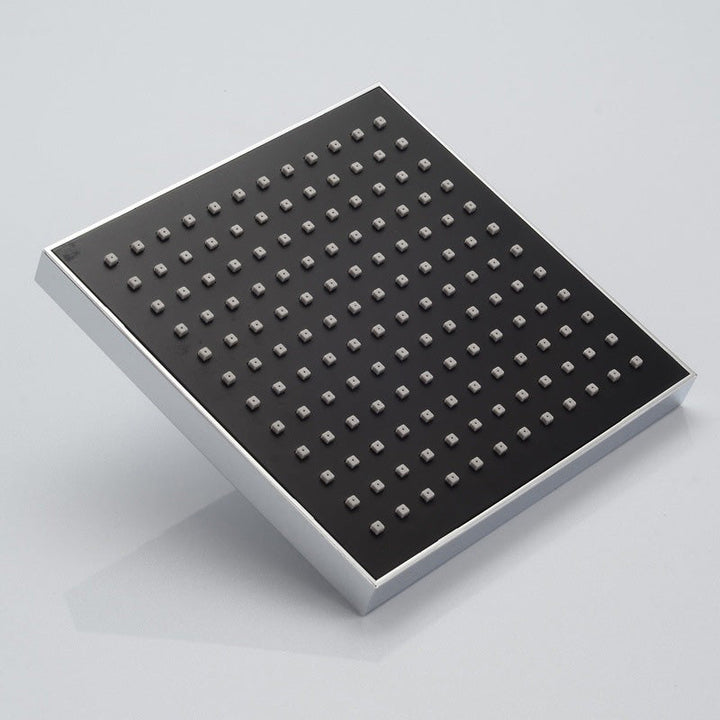 Lisslune | Modern square solid shower head with shower arm wall-mounted shower head made of stainless steel