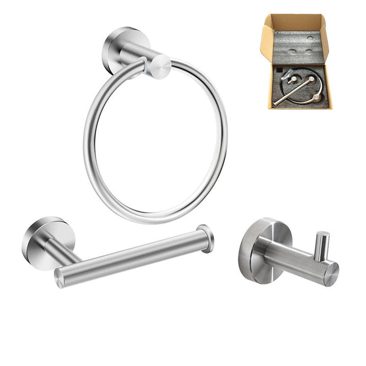 Lisslune | Stainless Steel Bathroom Set 3-piece Modern Style Simple Bathroom Accessory Set