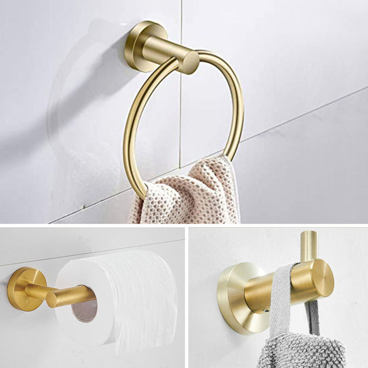 Lisslune | Stainless Steel Bathroom Set 3-piece Modern Style Simple Bathroom Accessory Set