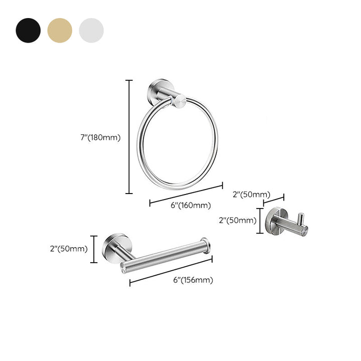 Lisslune | Stainless Steel Bathroom Set 3-piece Modern Style Simple Bathroom Accessory Set