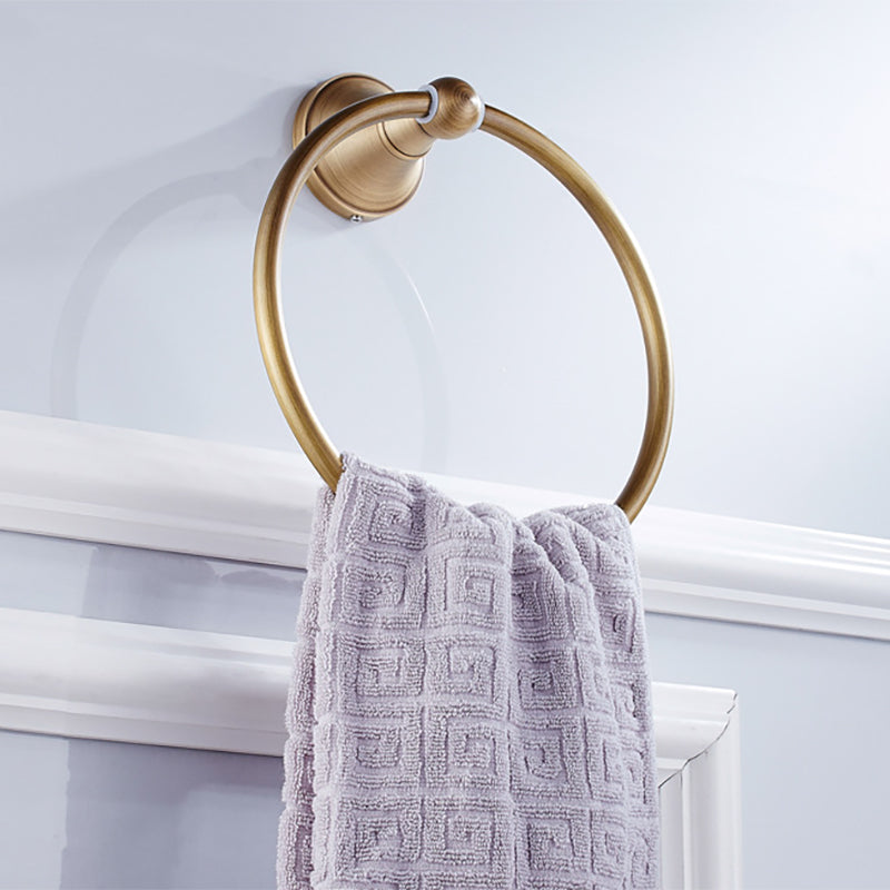 Lisslune | Metal Bathroom Set 4-piece Traditional Style Gold Bathroom Hardware Set
