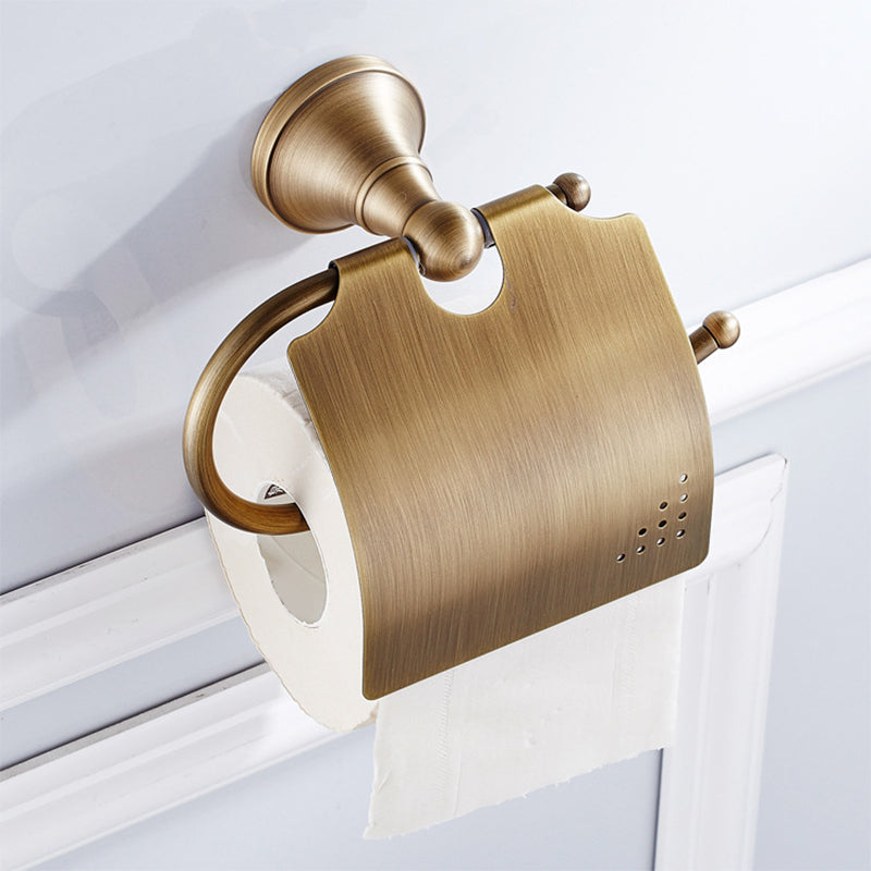 Lisslune | Metal Bathroom Set 4-piece Traditional Style Gold Bathroom Hardware Set