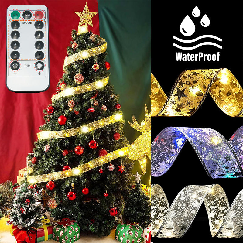 Lisslune | Ribbon Christmas tree decorative lights