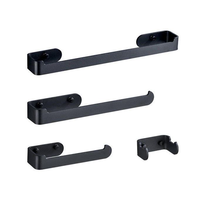 Lisslune | Aluminum Alloy Bathroom Set 4-piece Modern Style Bathroom Hardware Set
