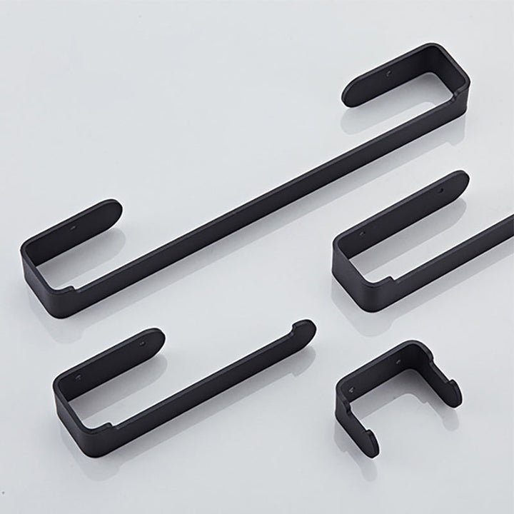 Lisslune | Aluminum Alloy Bathroom Set 4-piece Modern Style Bathroom Hardware Set