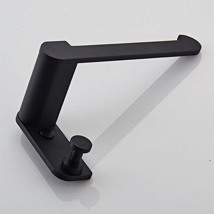 Lisslune | Metal Bathroom Set 5-piece Modern Style Black Bathroom Accessories Set