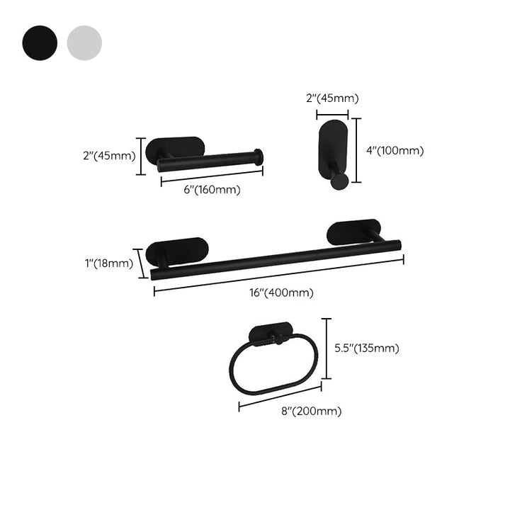 Lisslune | Stainless Steel Bath Set Modern Style Simple Bathroom Accessory Set