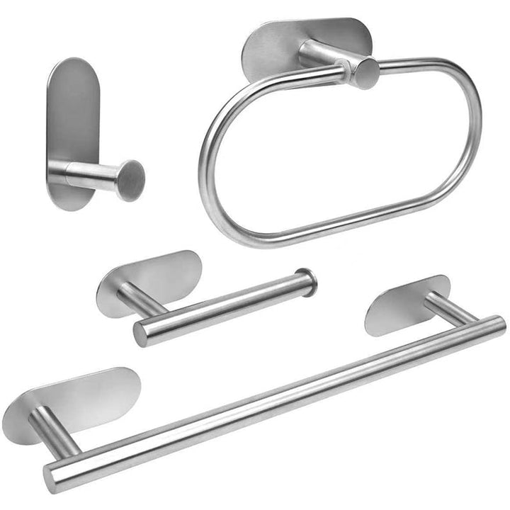 Lisslune | Metal Bathroom Set 4-piece Modern Style Bathroom Fixture Set