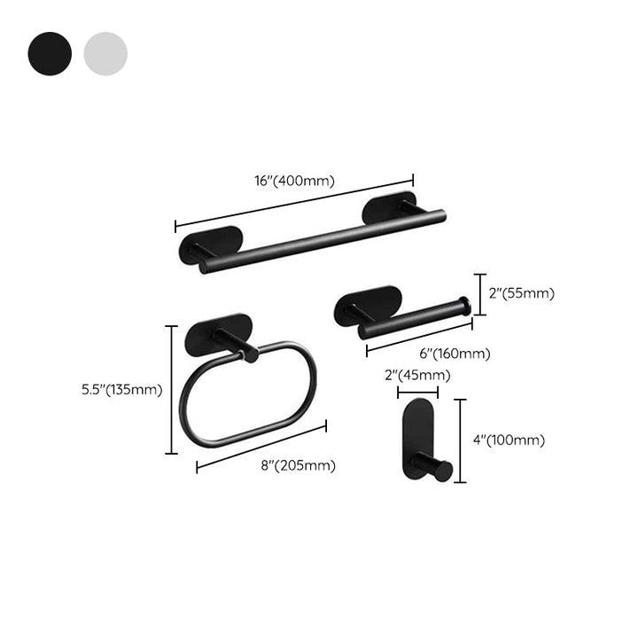 Lisslune | Metal Bathroom Set 4-piece Modern Style Bathroom Fixture Set