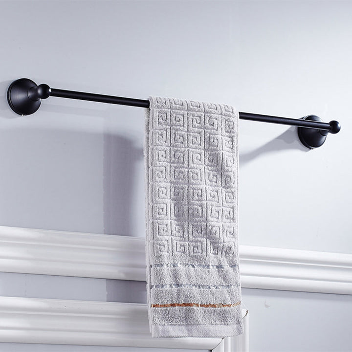 Lisslune | Metal Bathroom Set 4-piece Traditional Style Black Bathroom Accessories Set