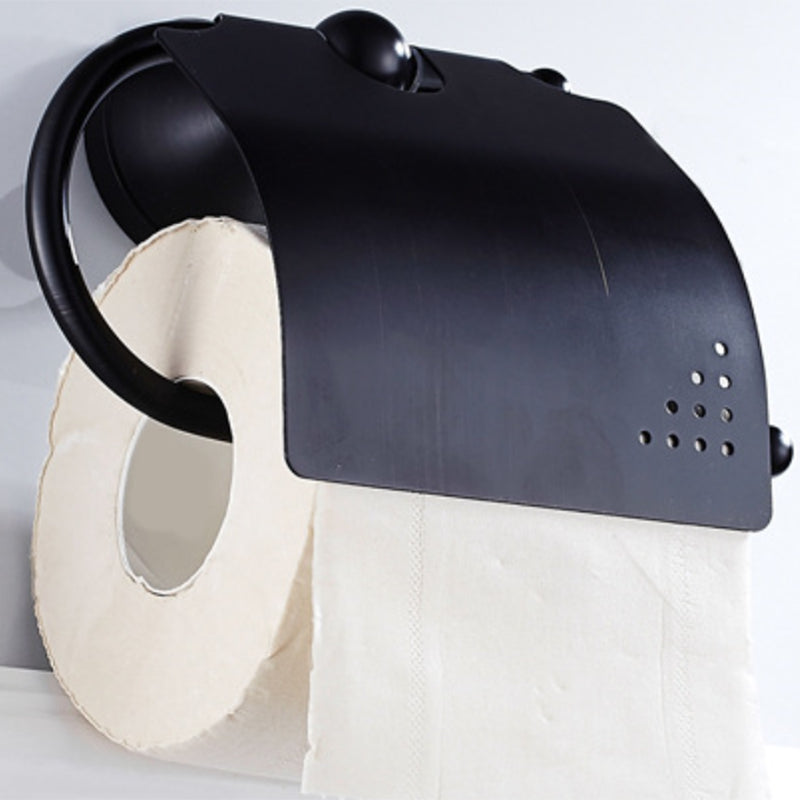 Lisslune | Metal Bathroom Set 4-piece Traditional Style Black Bathroom Accessories Set